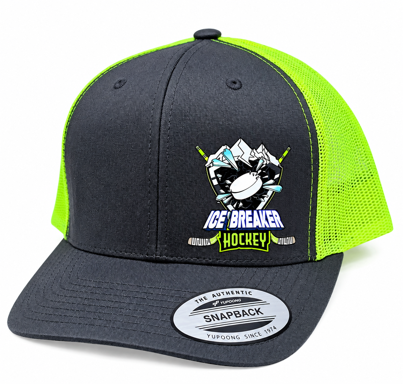 Casquette ICE BREAKER Gris/Vert fluo